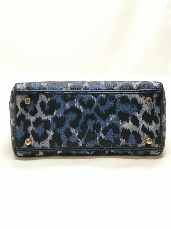 Authentic Dior Lady Dior Leopard Canvas Bag | Christian Dior Top Handle - Picture 8 of 16